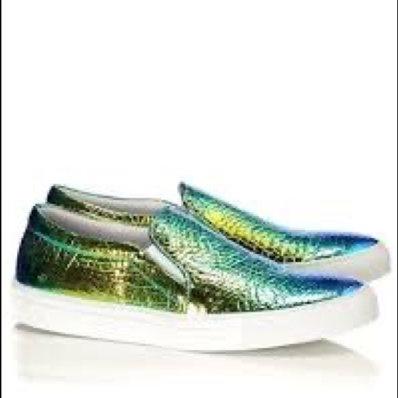 Joshua Sanders Green Vipera Nera Dkate shoes sz 40 - Picture 2 of 7